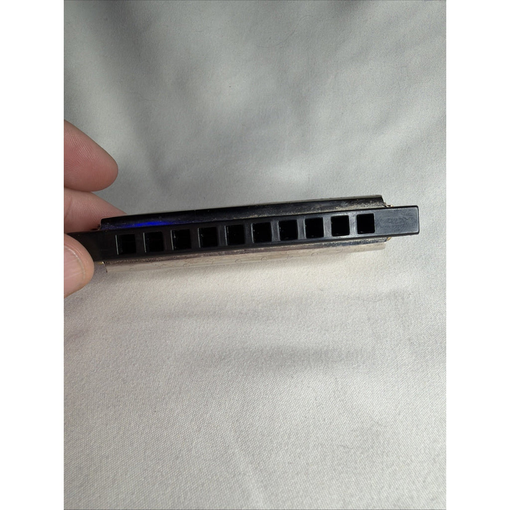 Hohner BluesBand Harmonica Key of C Blues Band Stainless Steel Great Shape!