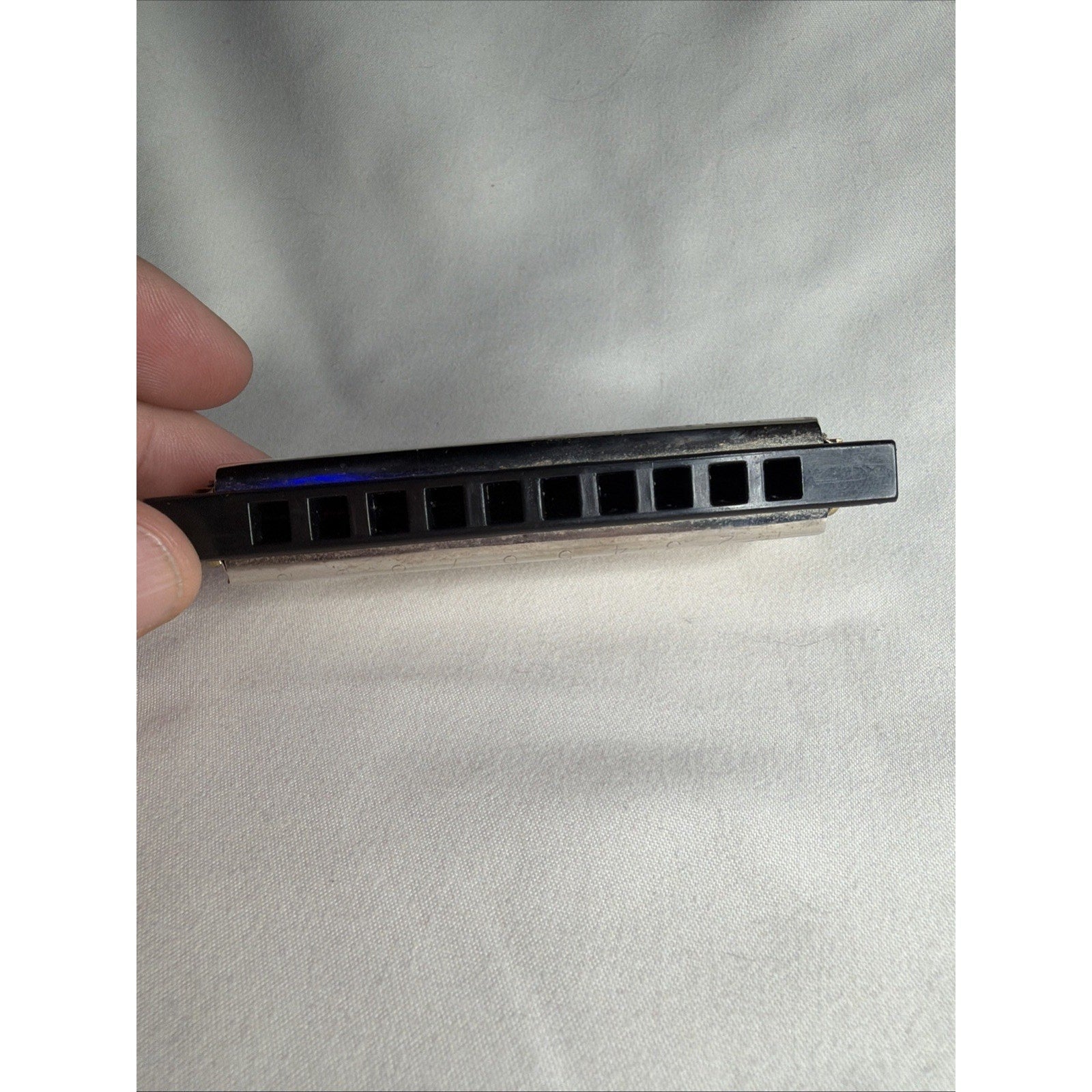 Hohner BluesBand Harmonica Key of C Blues Band Stainless Steel Great Shape!