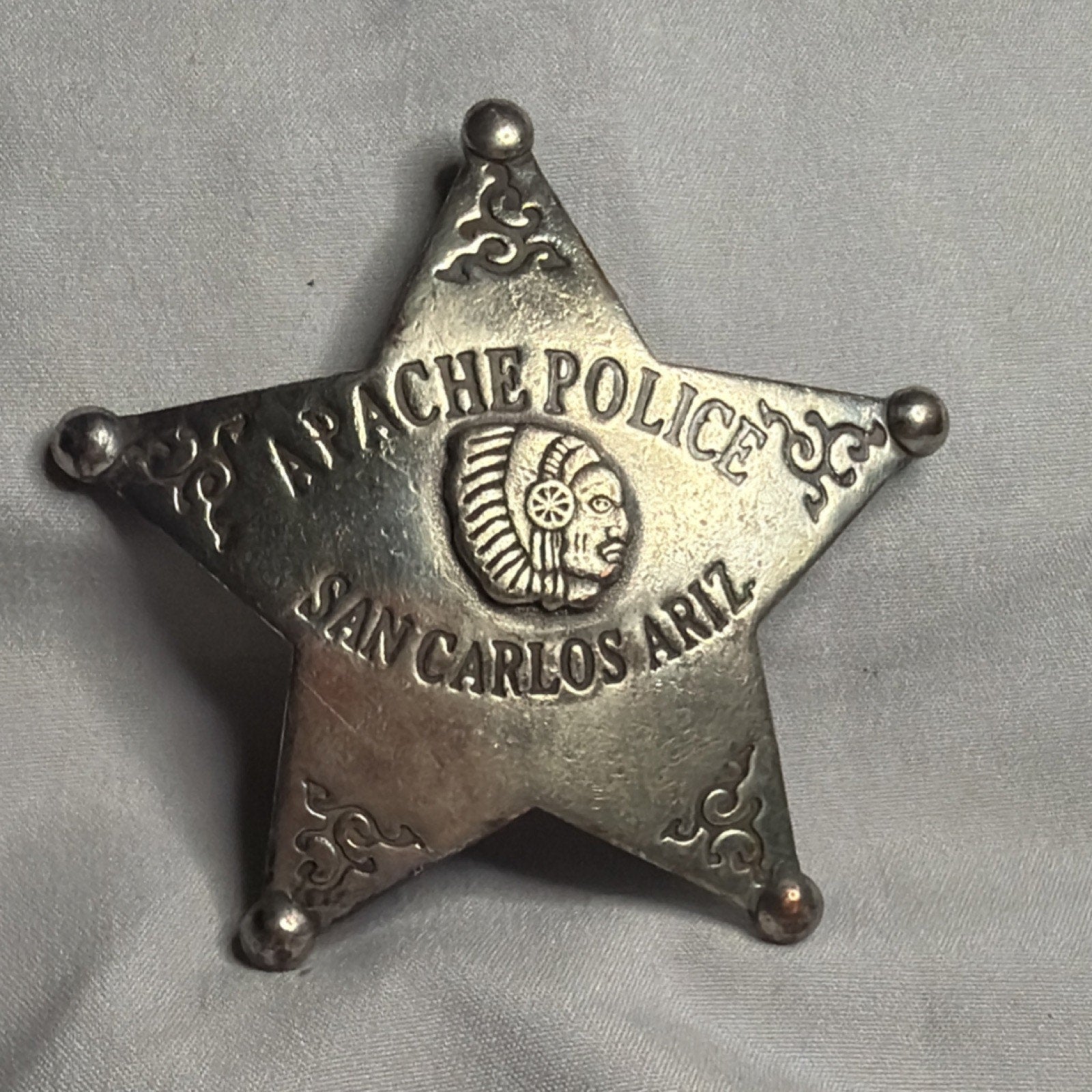 Apache Police San Carlos Arizona Star Badge Replica