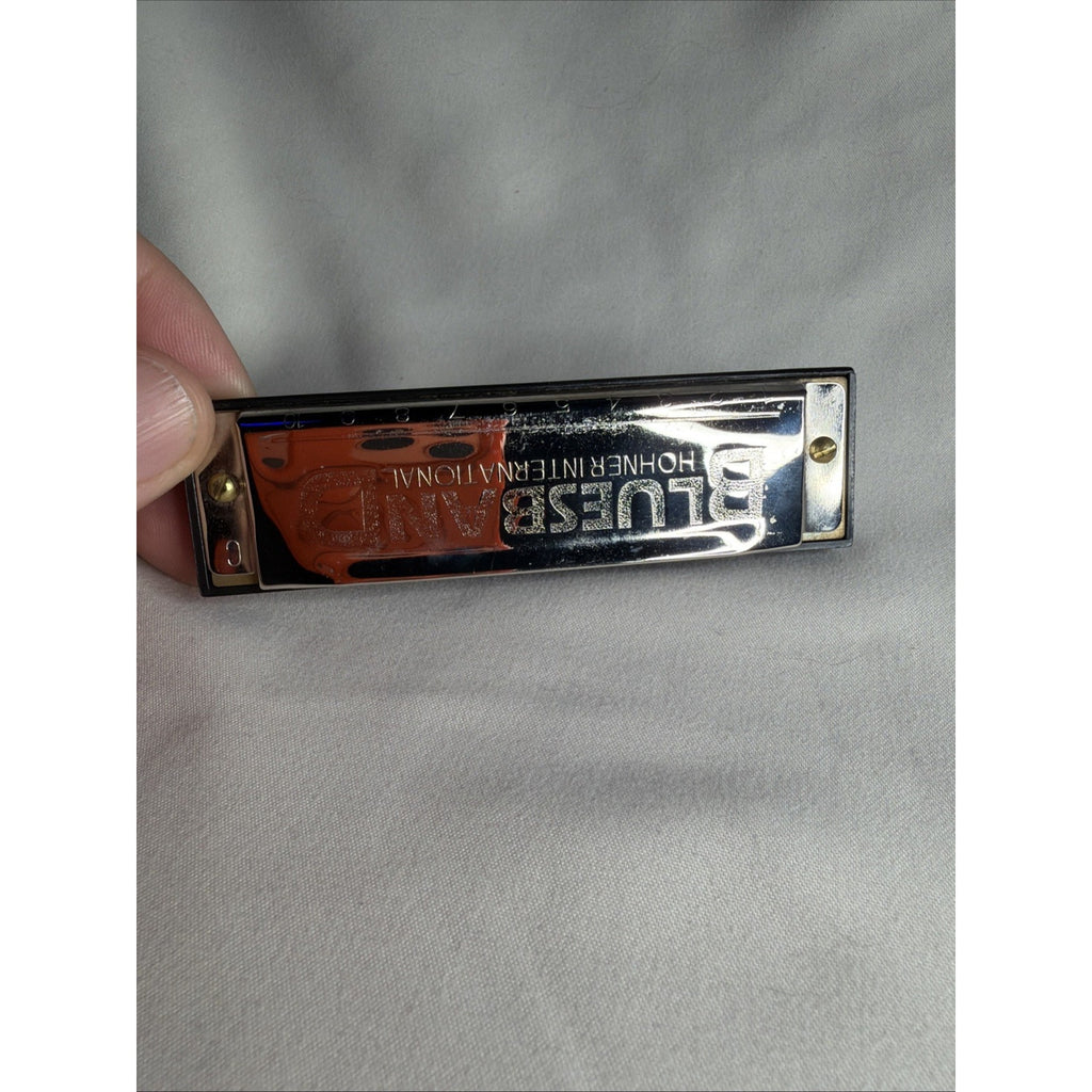 Hohner BluesBand Harmonica Key of C Blues Band Stainless Steel Great Shape!