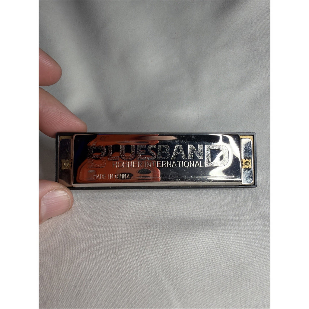 Hohner BluesBand Harmonica Key of C Blues Band Stainless Steel Great Shape!