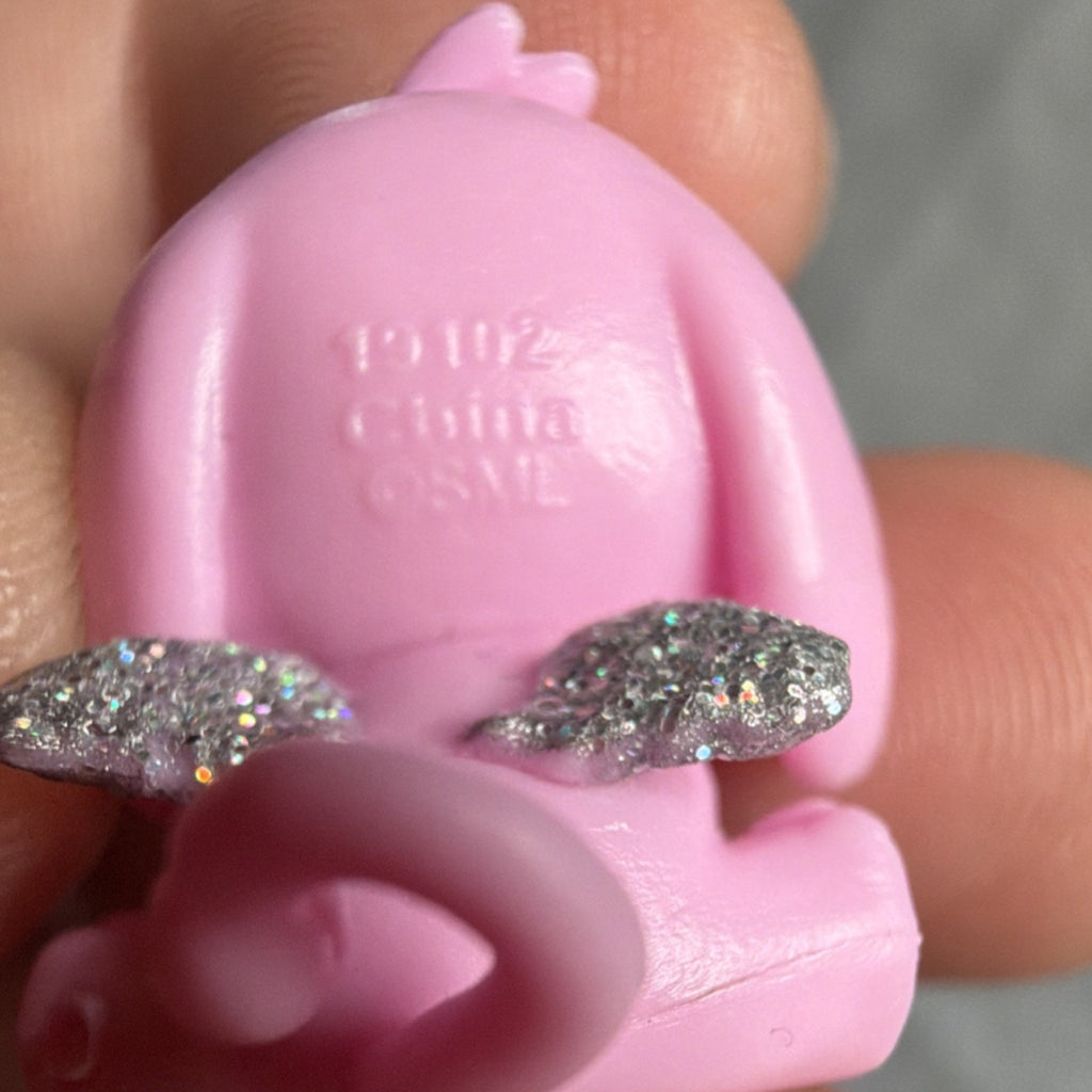 Littlest Pet Shop Elephant Figure 70914ASV Pink Glitter Wings Animal 2012