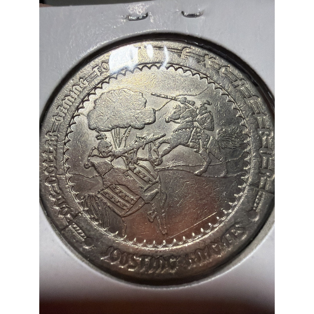 Excalibur Vegas $1 Gaming Tokens 4pc Merlin Joust Dragon Historic Slot