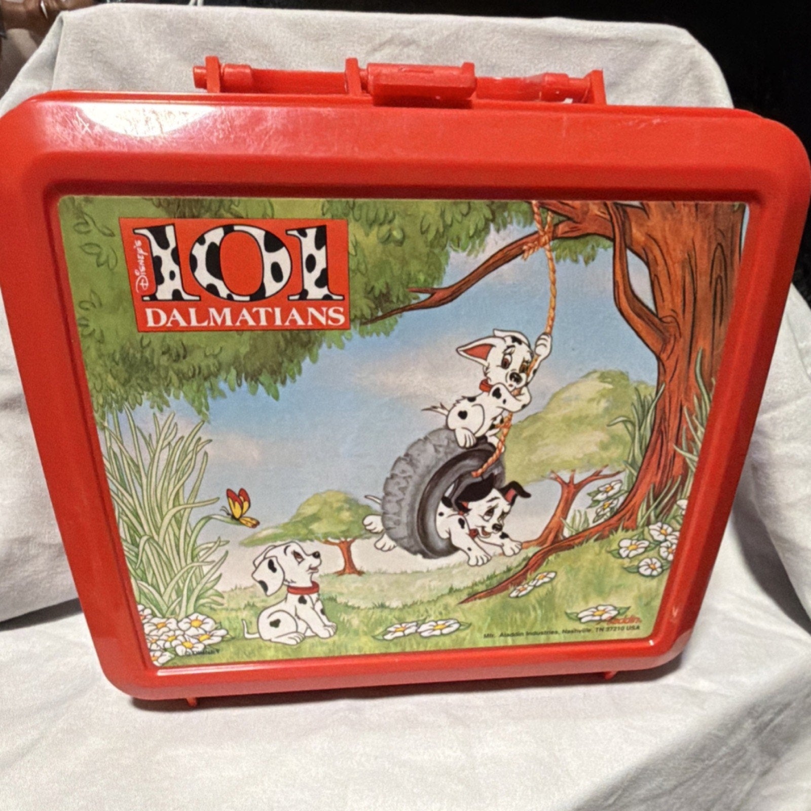 Brand New - Aladdin Disney 101 Dalmatians Red Lunchbox with Matching Thermos