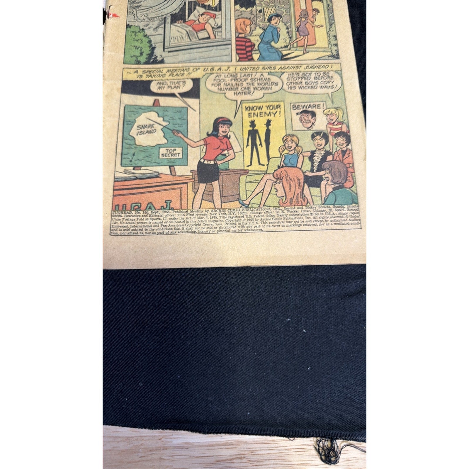 Jughead #160 Archie Comics 1968 Water Polo Betty Veronica 12c Vintage Poor