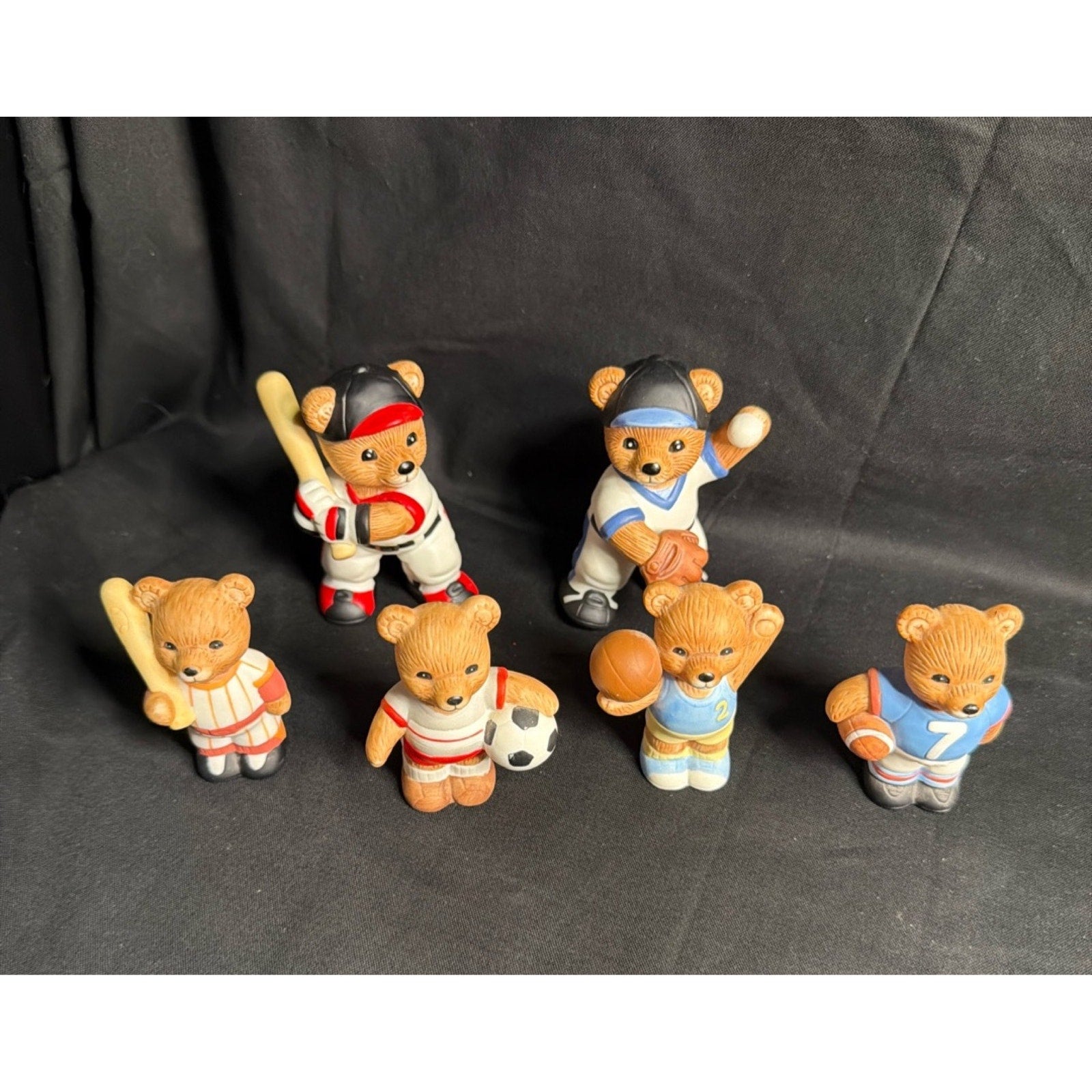 Homco Sports Bears Figurines Set of 6 #1408 (F2)