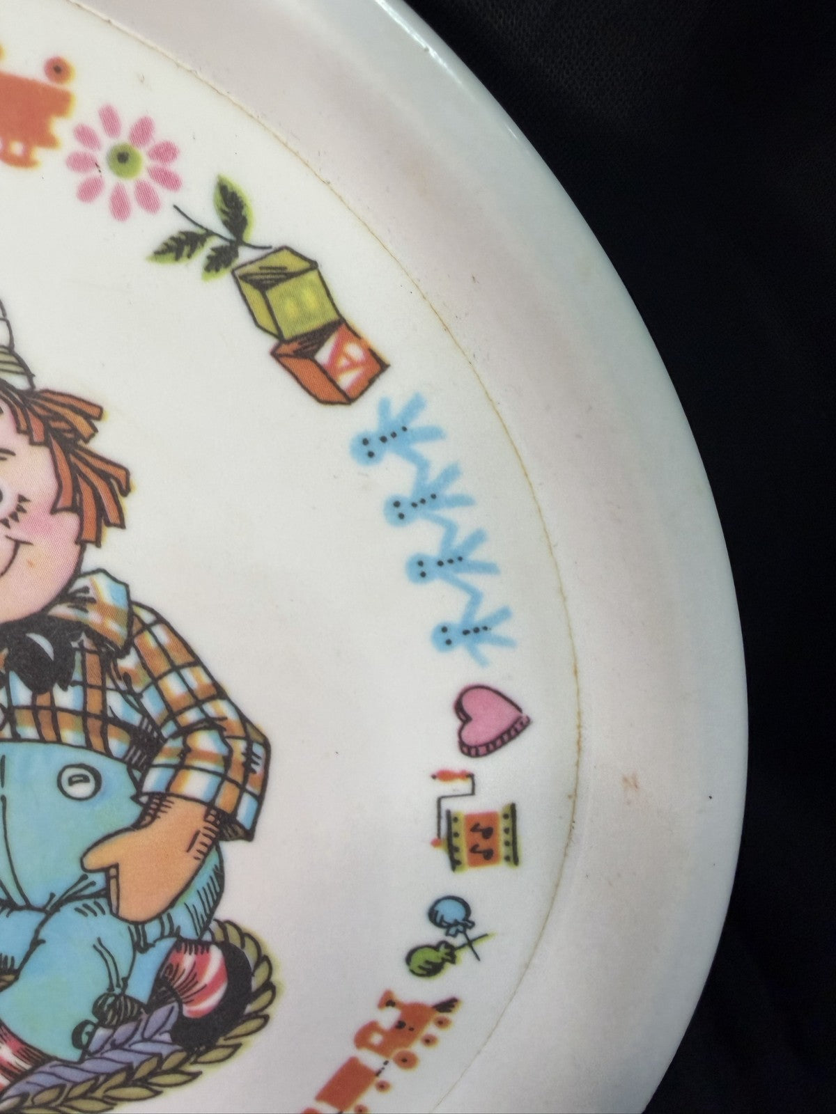1969 Oneida Raggedy Ann Andy Melamine Plate Vintage