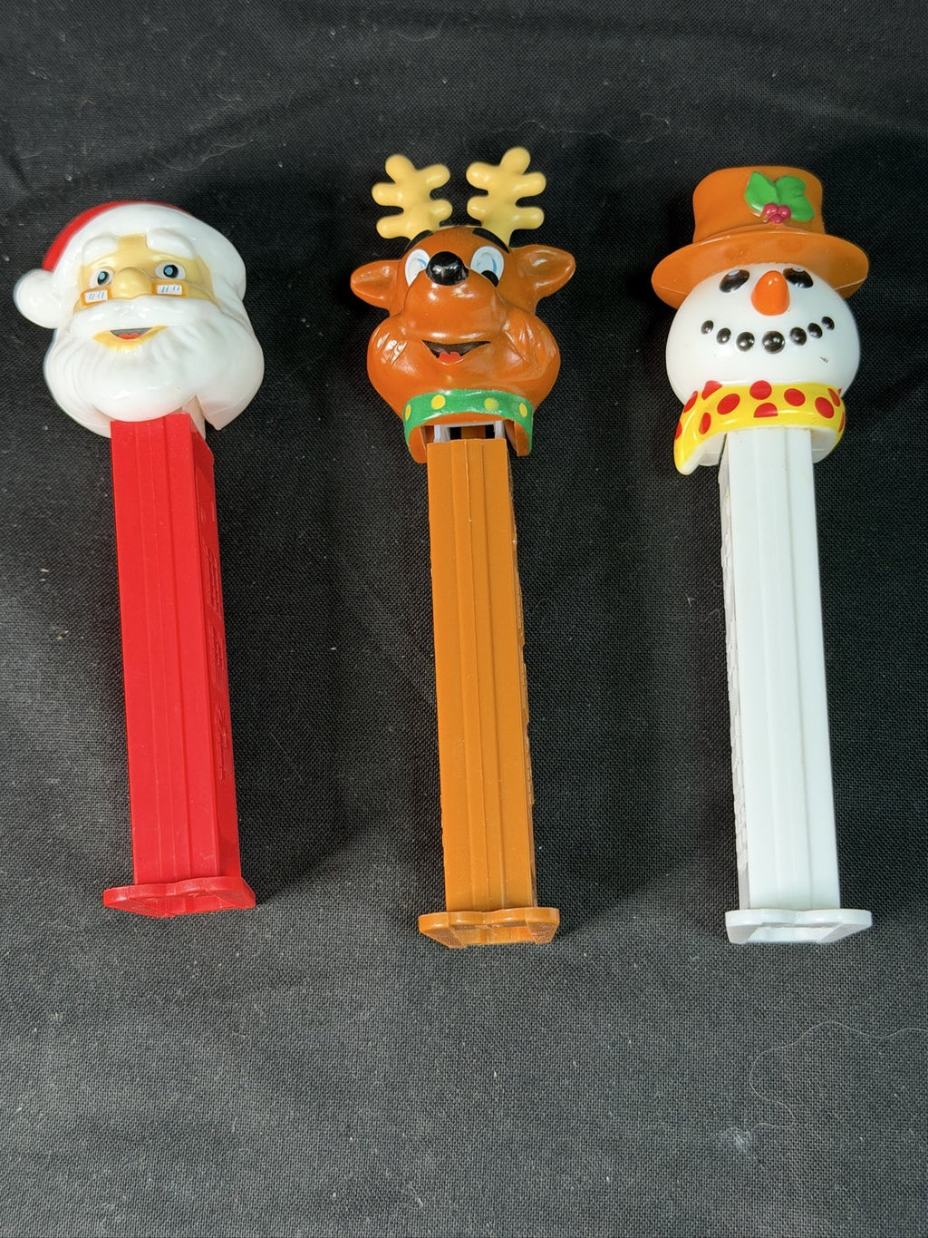 3 Christmas PEZ Dispensers: Santa, Reindeer, Snowman
