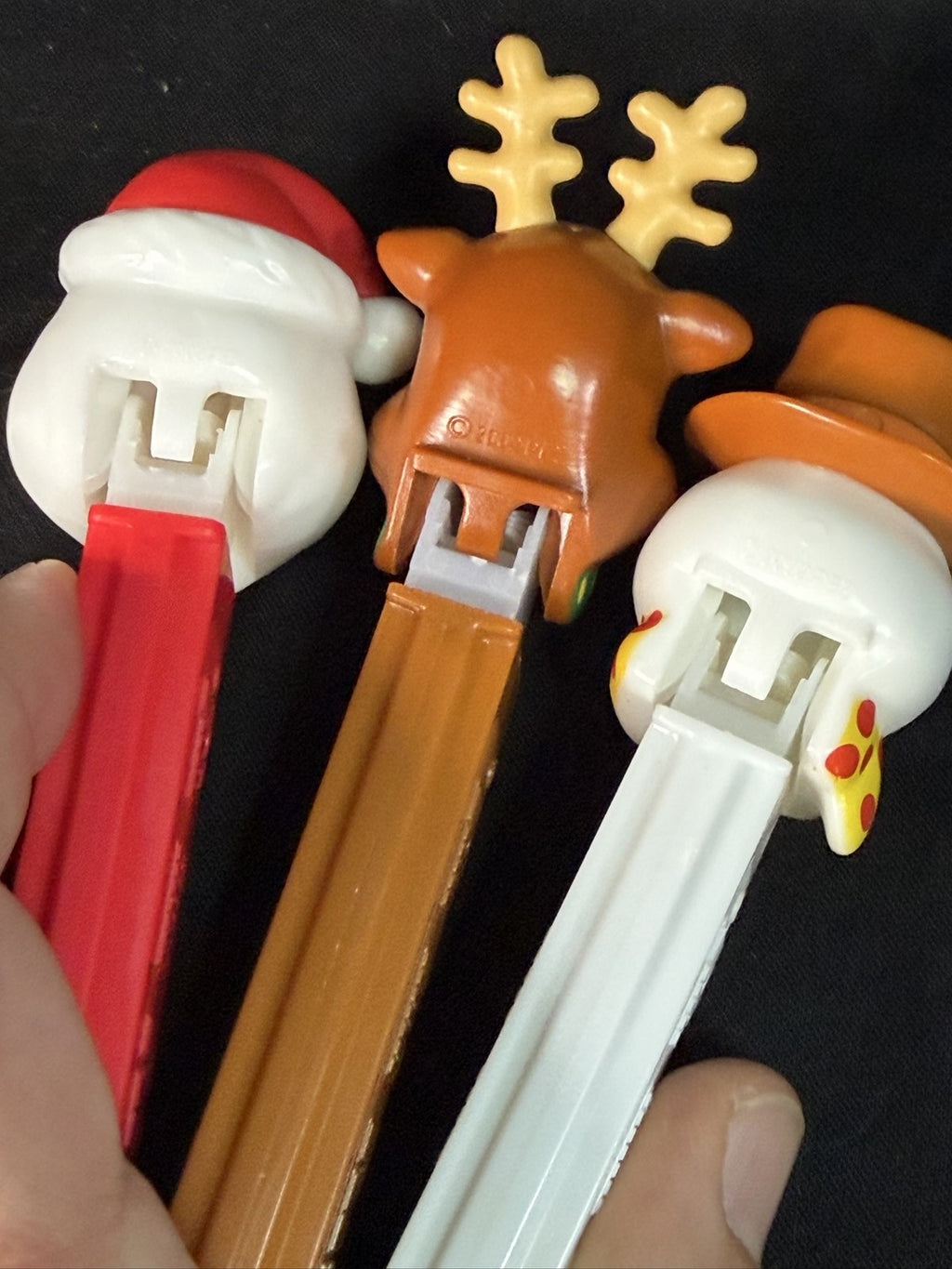 3 Christmas PEZ Dispensers: Santa, Reindeer, Snowman