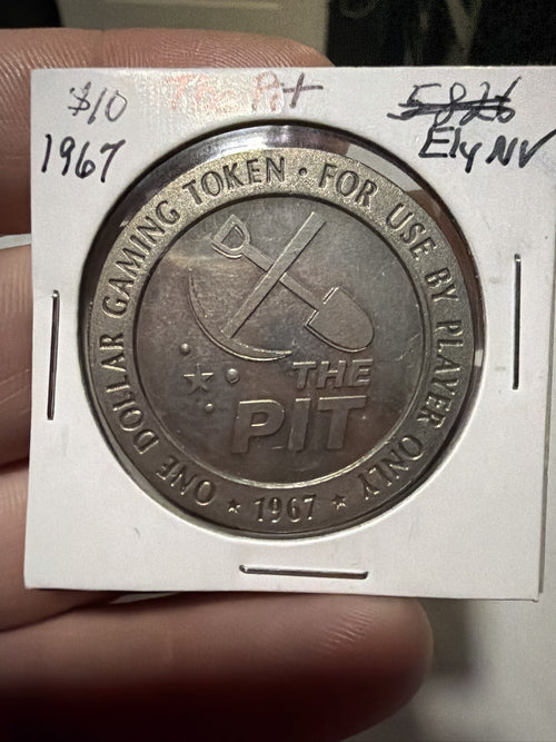 1967 The Pit Casino Gaming Slot Tokens Ely NV Historic Vintage