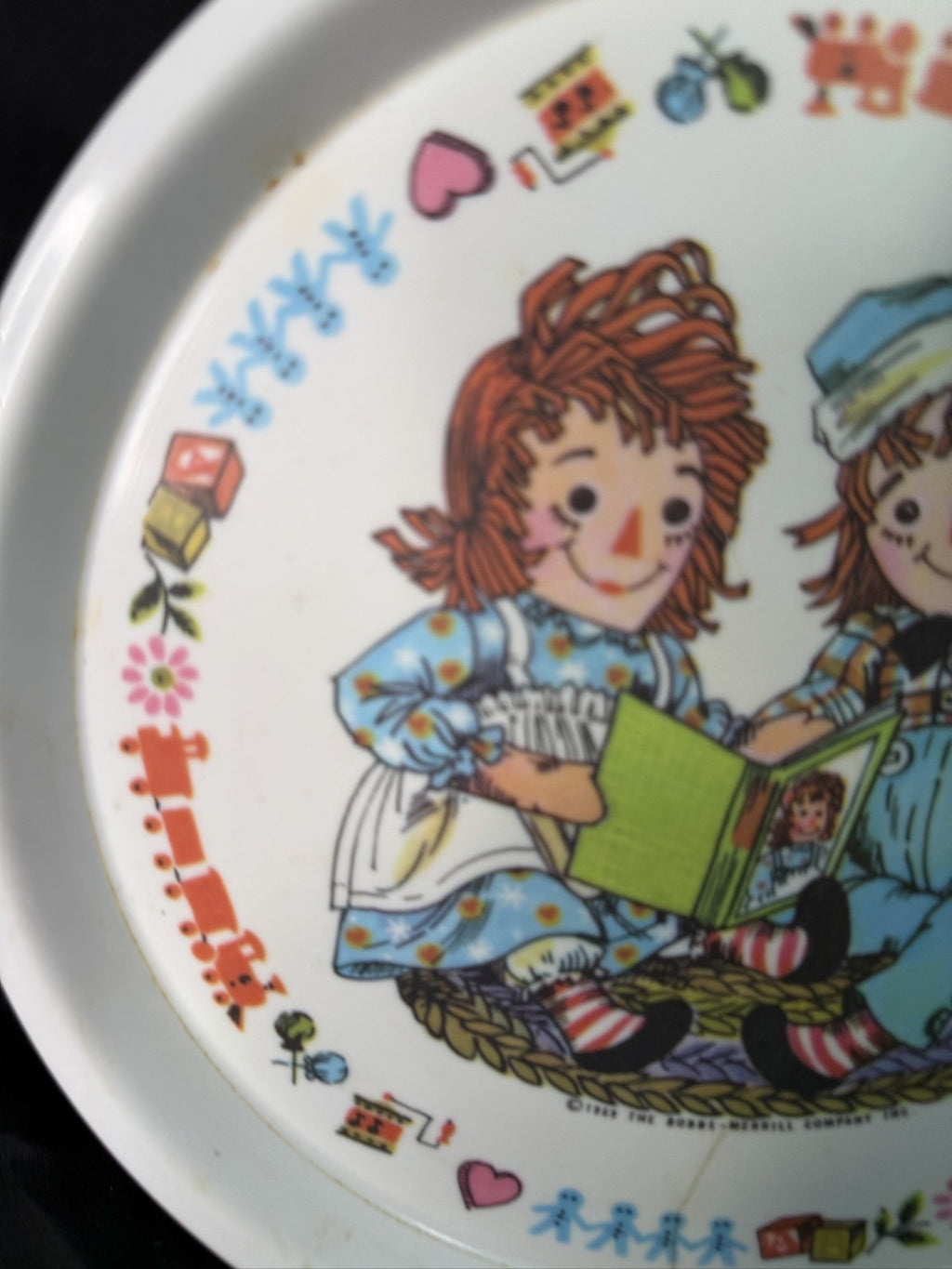 1969 Oneida Raggedy Ann Andy Melamine Plate Vintage