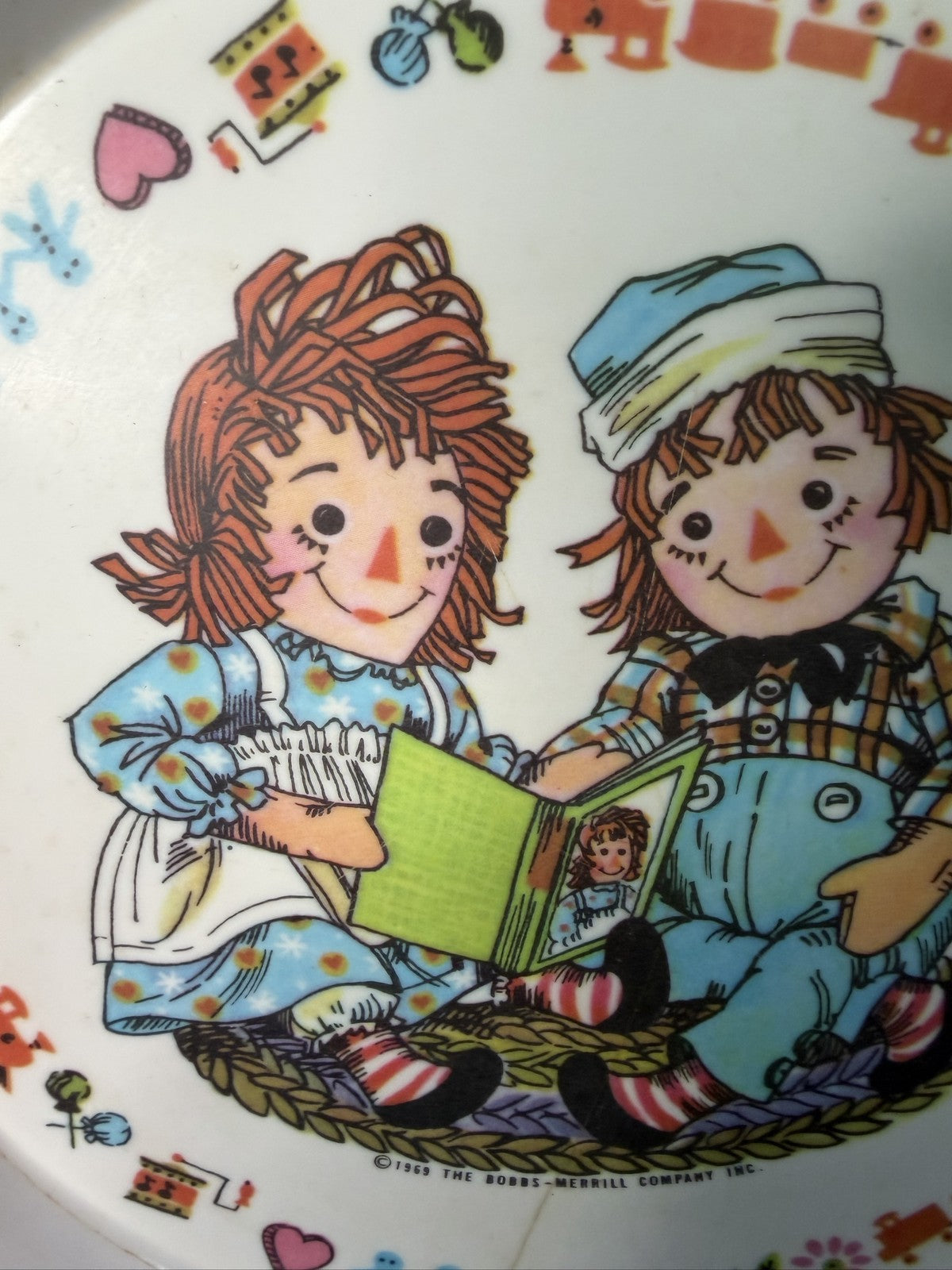 1969 Oneida Raggedy Ann Andy Melamine Plate Vintage