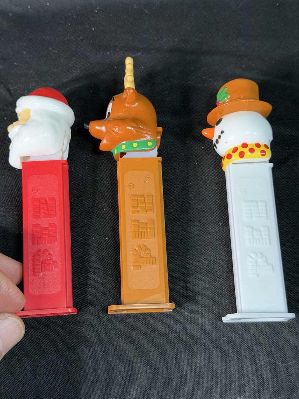 3 Christmas PEZ Dispensers: Santa, Reindeer, Snowman