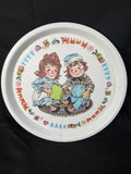 1969 Oneida Raggedy Ann Andy Melamine Plate Vintage
