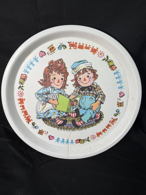 1969 Oneida Raggedy Ann Andy Melamine Plate Vintage