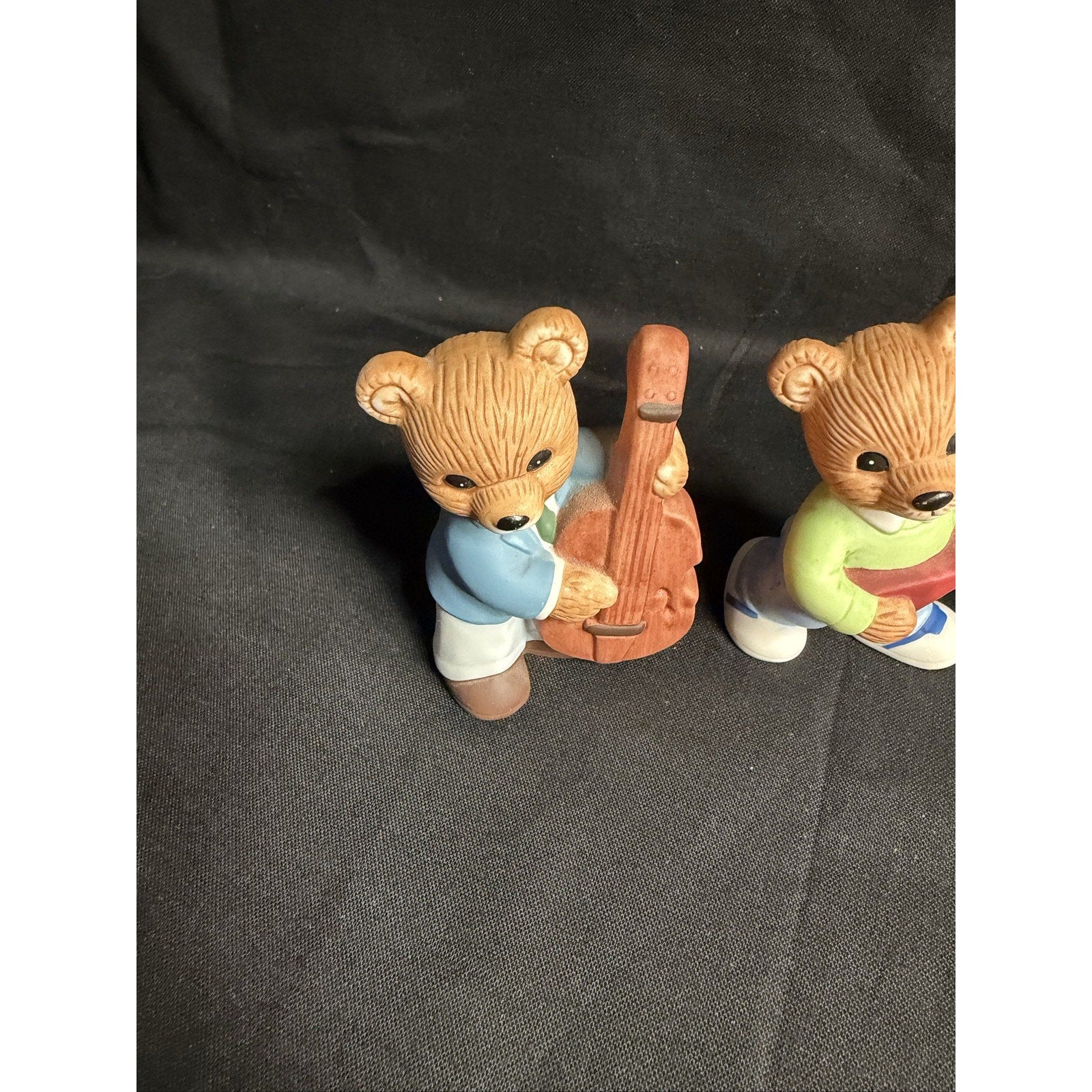 Homco Bear Musical Band Orchestra Figurines Lot of 4 #1421 #1422 (F9)