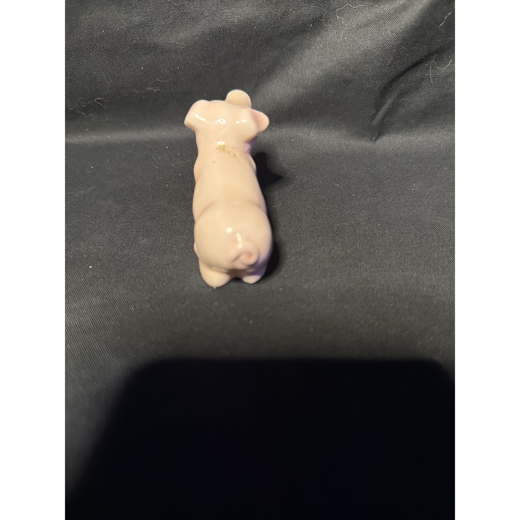 Ceramic Pig Figurine Pink Farm Animal Miniature Collectible Art Decor (F1)