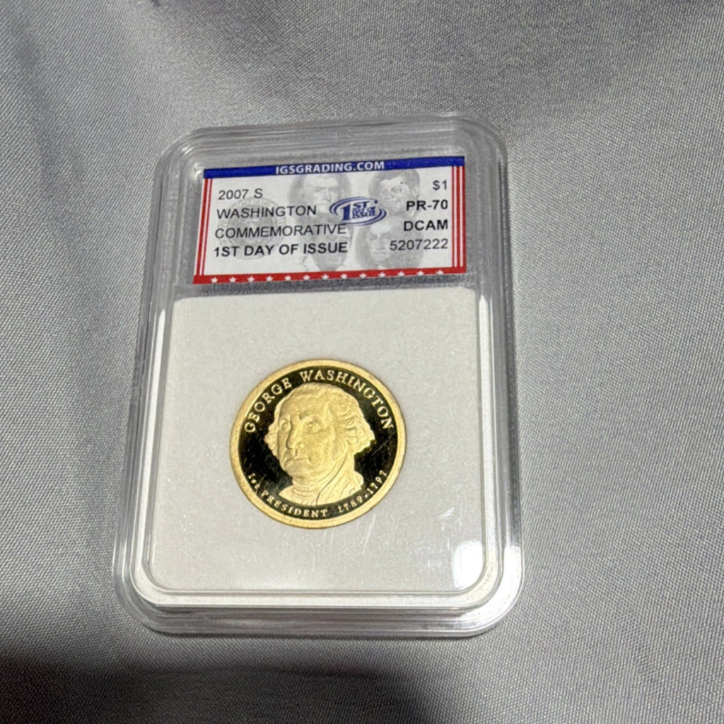 2007-S George Washington Presidential $1 Proof Coin PR-70 Deep Cameo IGS