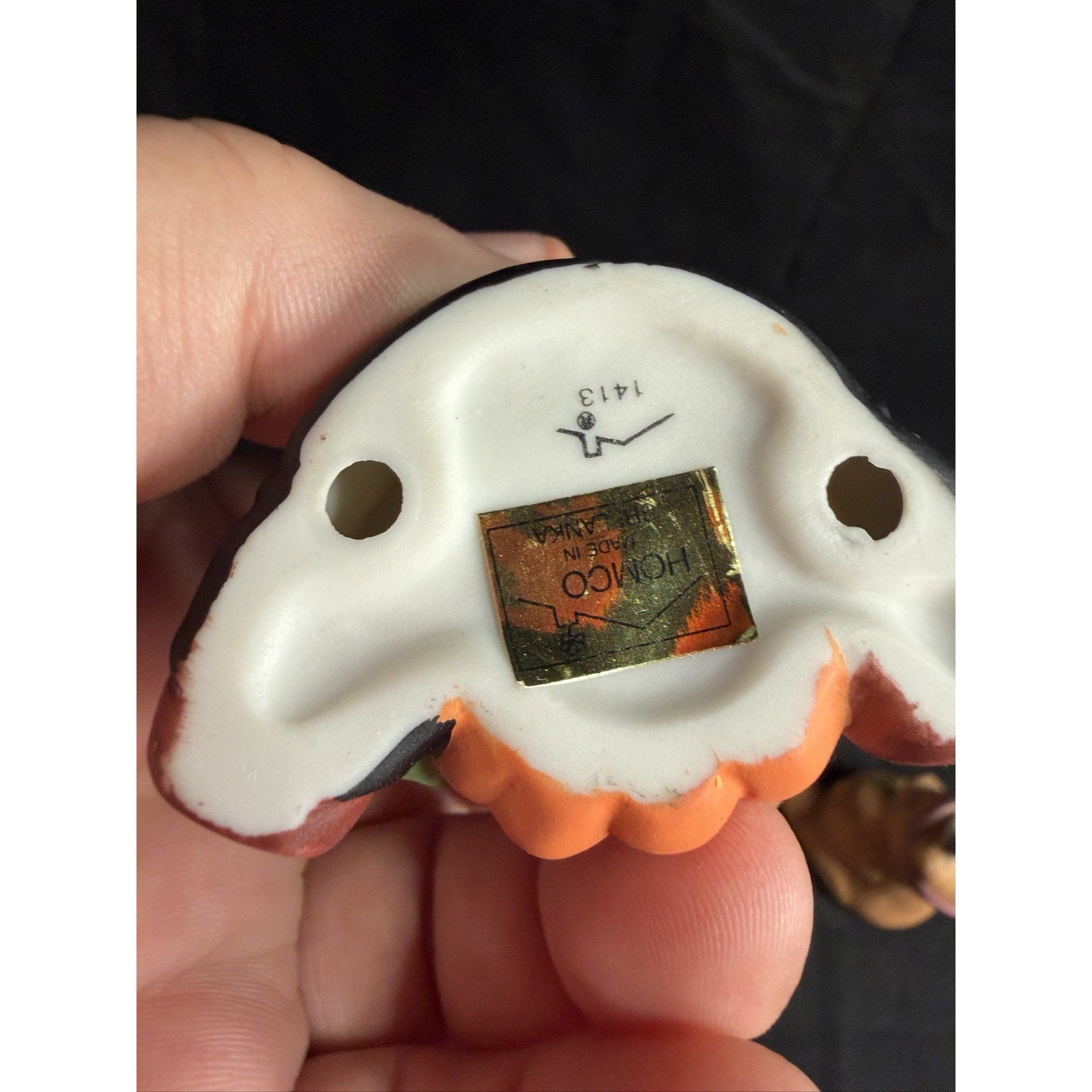 HOMCO Thanksgiving Fall Teddy Bear Figurines Lot of 5 Ceramic 5312 Decor (F7)