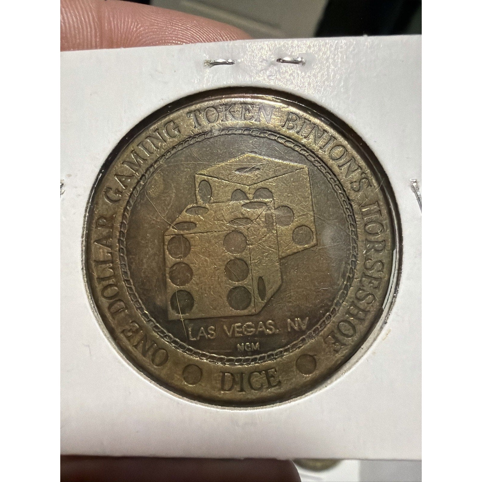 Full Set Horseshoe Casino $1 Gaming Token 4 Dice Poker Blackjack Slots