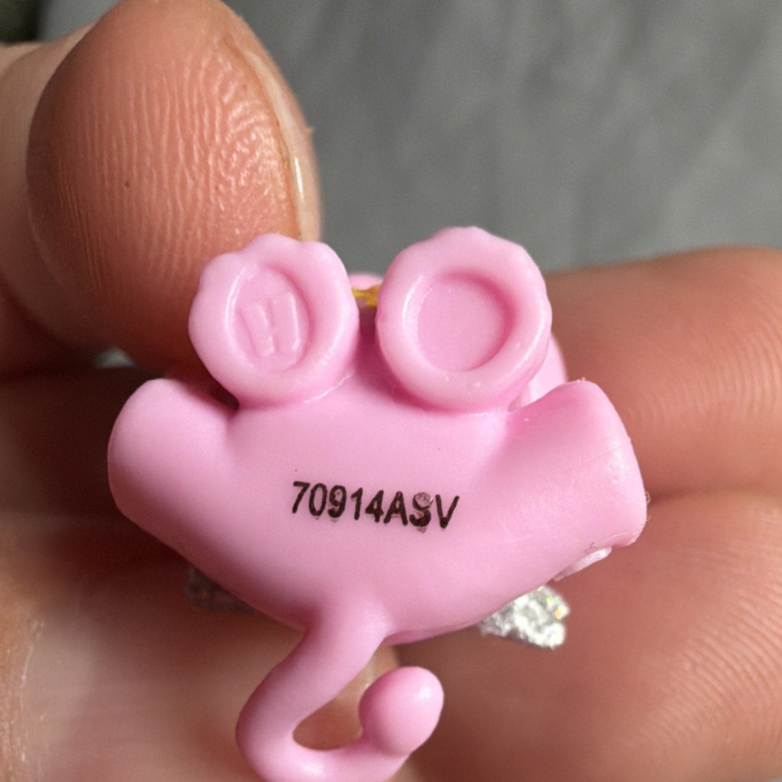 Littlest Pet Shop Elephant Figure 70914ASV Pink Glitter Wings Animal 2012