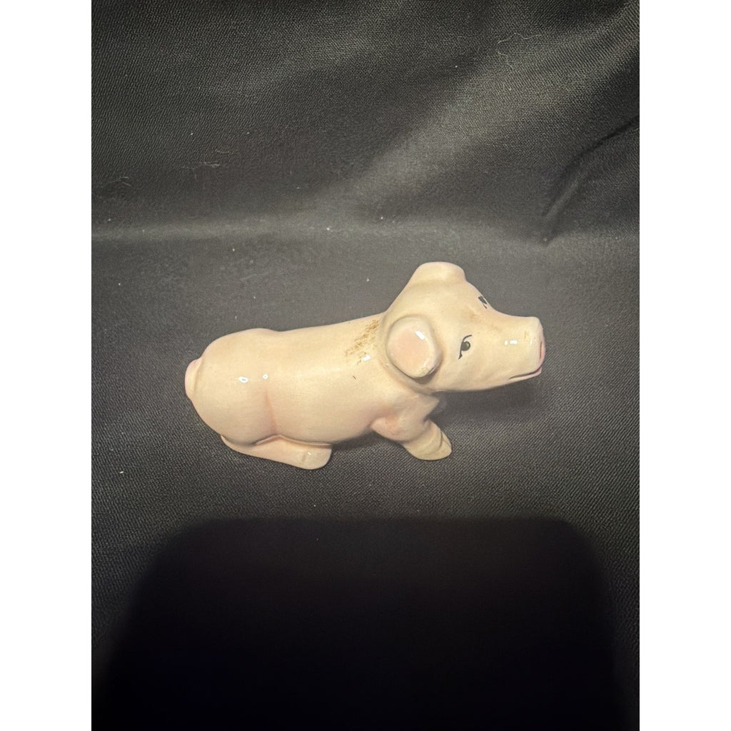 Ceramic Pig Figurine Pink Farm Animal Miniature Collectible Art Decor (F1)