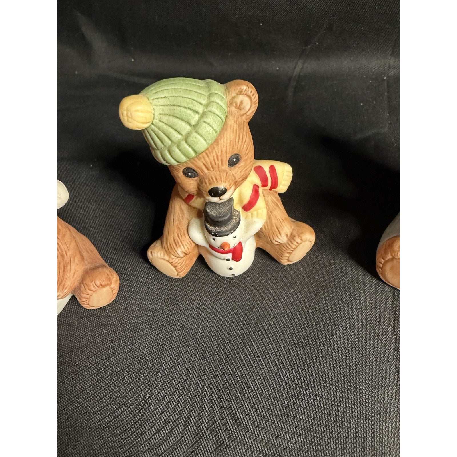 HOMCO Christmas Teddy Bear Set 4 Decor (F6)