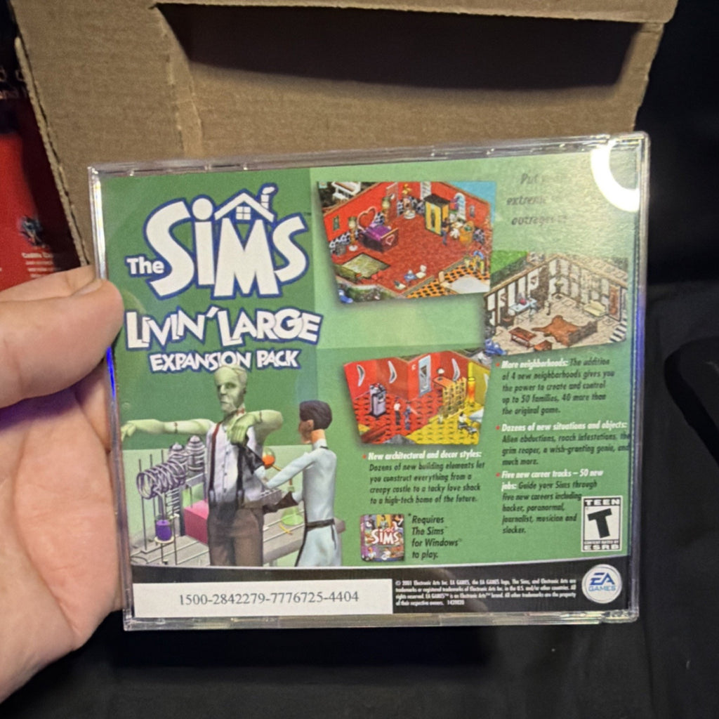 EA Games The Sims Hot Date Expansion Pack PC CD-ROM Windows w/ Livin Large (A55)