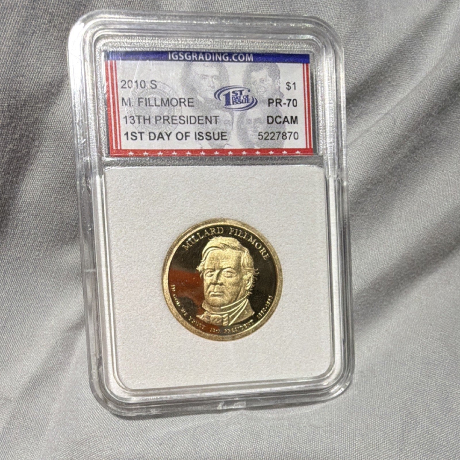 2010 S Millard Fillmore $1 Presidential Proof Deep Cameo PR-70 IGS 5227870