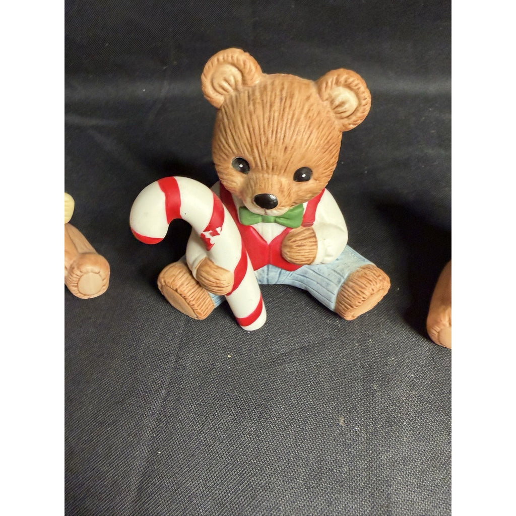 HOMCO Christmas Teddy Bear Set 4 Decor (F6)