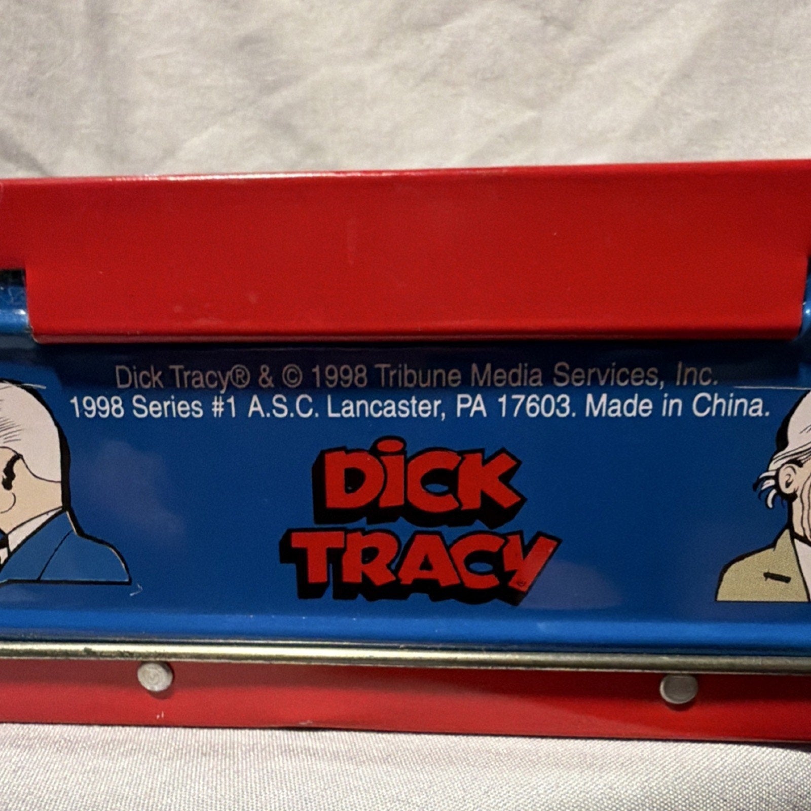 Dick Tracy Metal Lunchbox 1998 Series #1 ASC Lancaster PA Red Blue Collectible