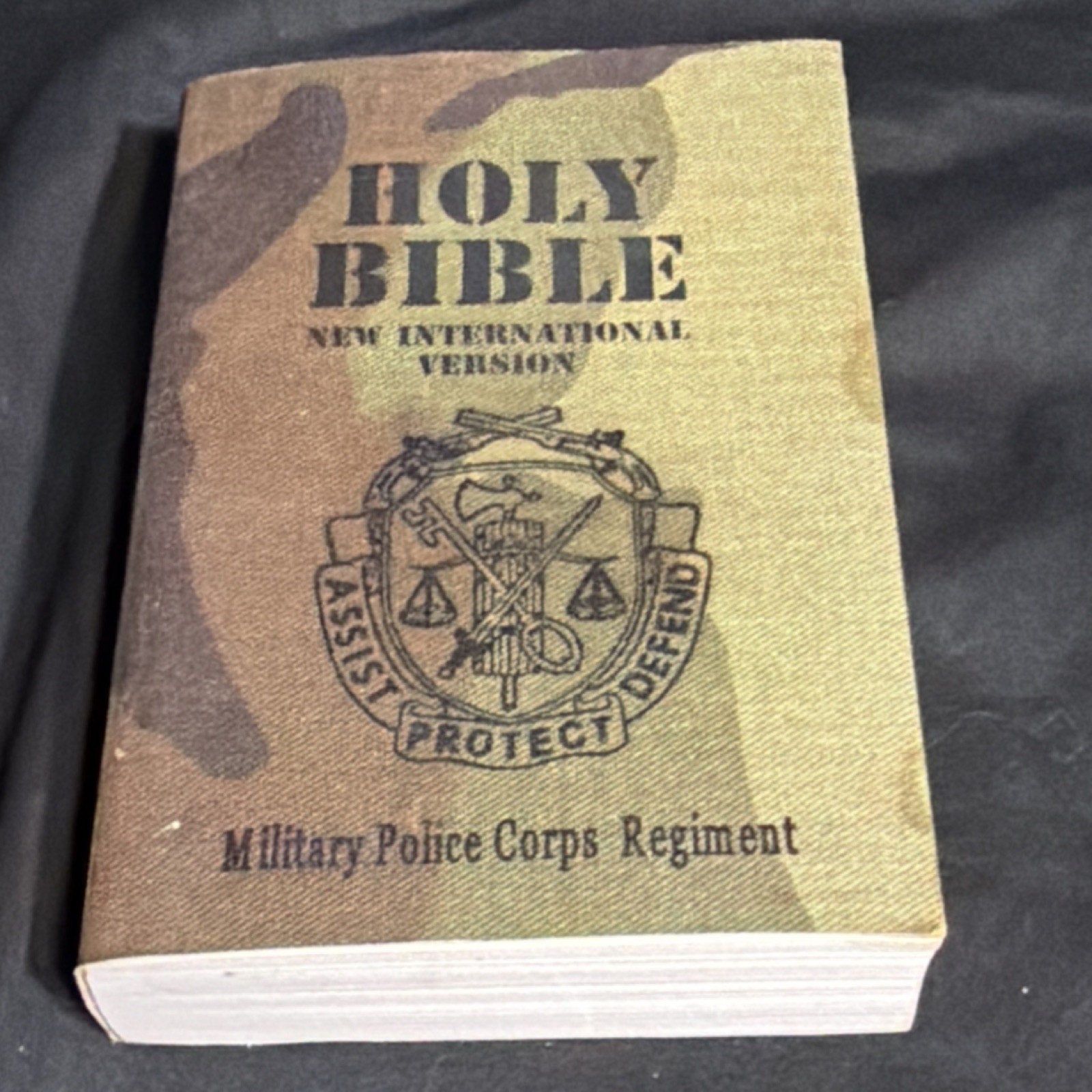 Holy Bible New International Version Military Police Corps Regiment Camo (A53)