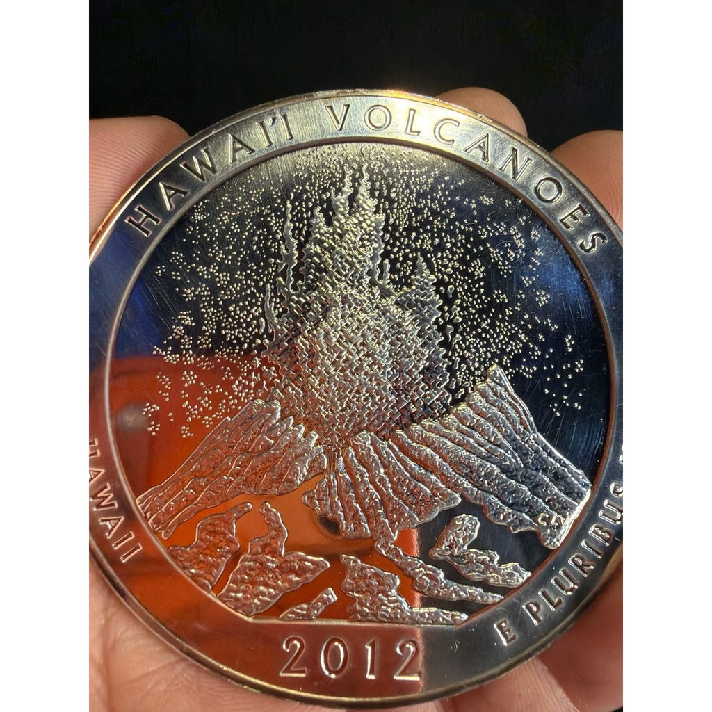 2012 Hawaii Volcanoes National Park 5 oz .999 Fine Silver Quarter ATB 5 Ounce
