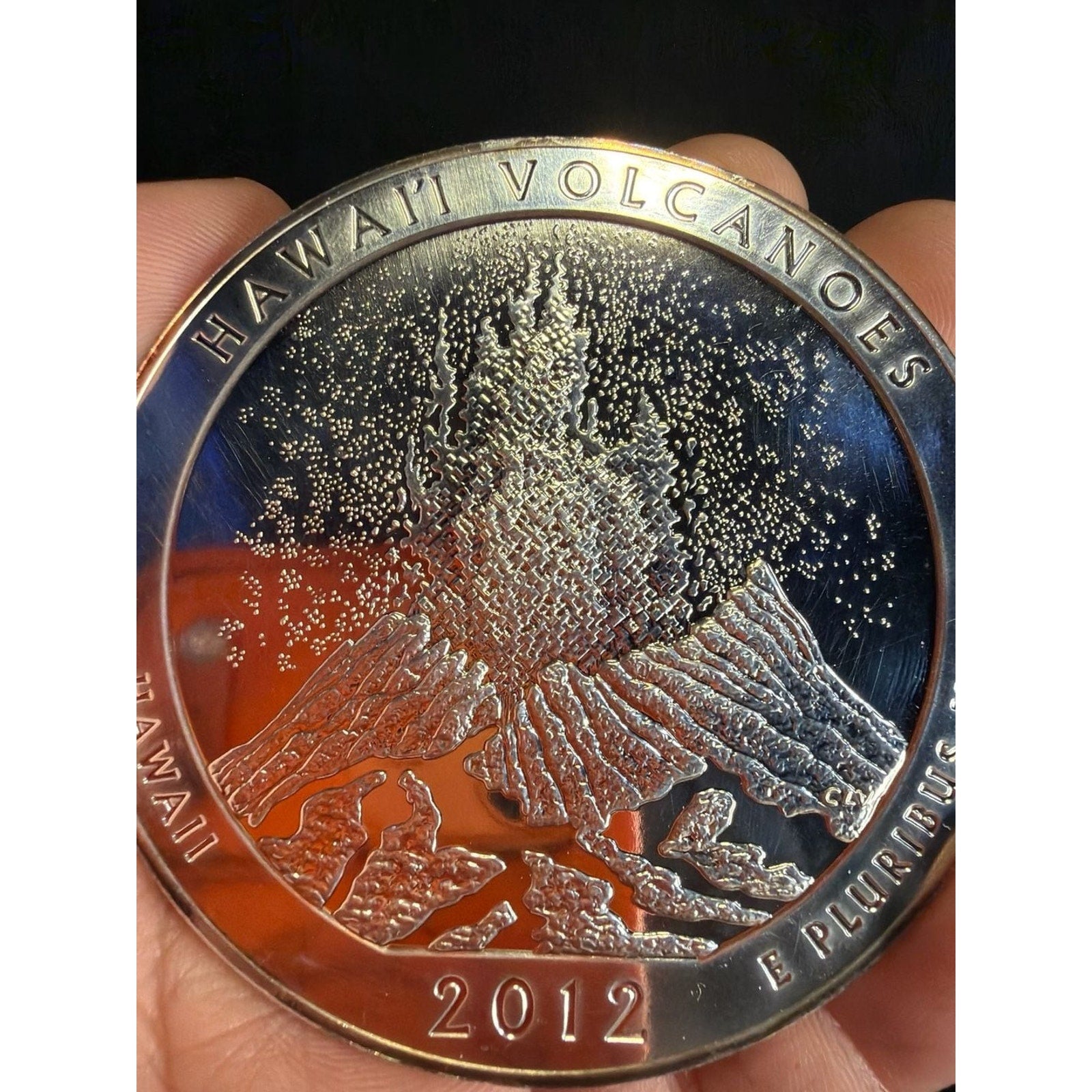 2012 Hawaii Volcanoes National Park 5 oz .999 Fine Silver Quarter ATB 5 Ounce