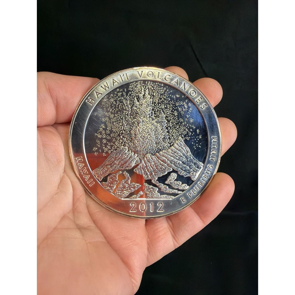 2012 Hawaii Volcanoes National Park 5 oz .999 Fine Silver Quarter ATB 5 Ounce