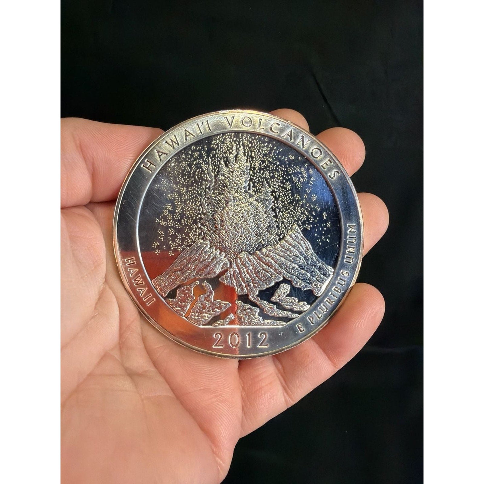 2012 Hawaii Volcanoes National Park 5 oz .999 Fine Silver Quarter ATB 5 Ounce