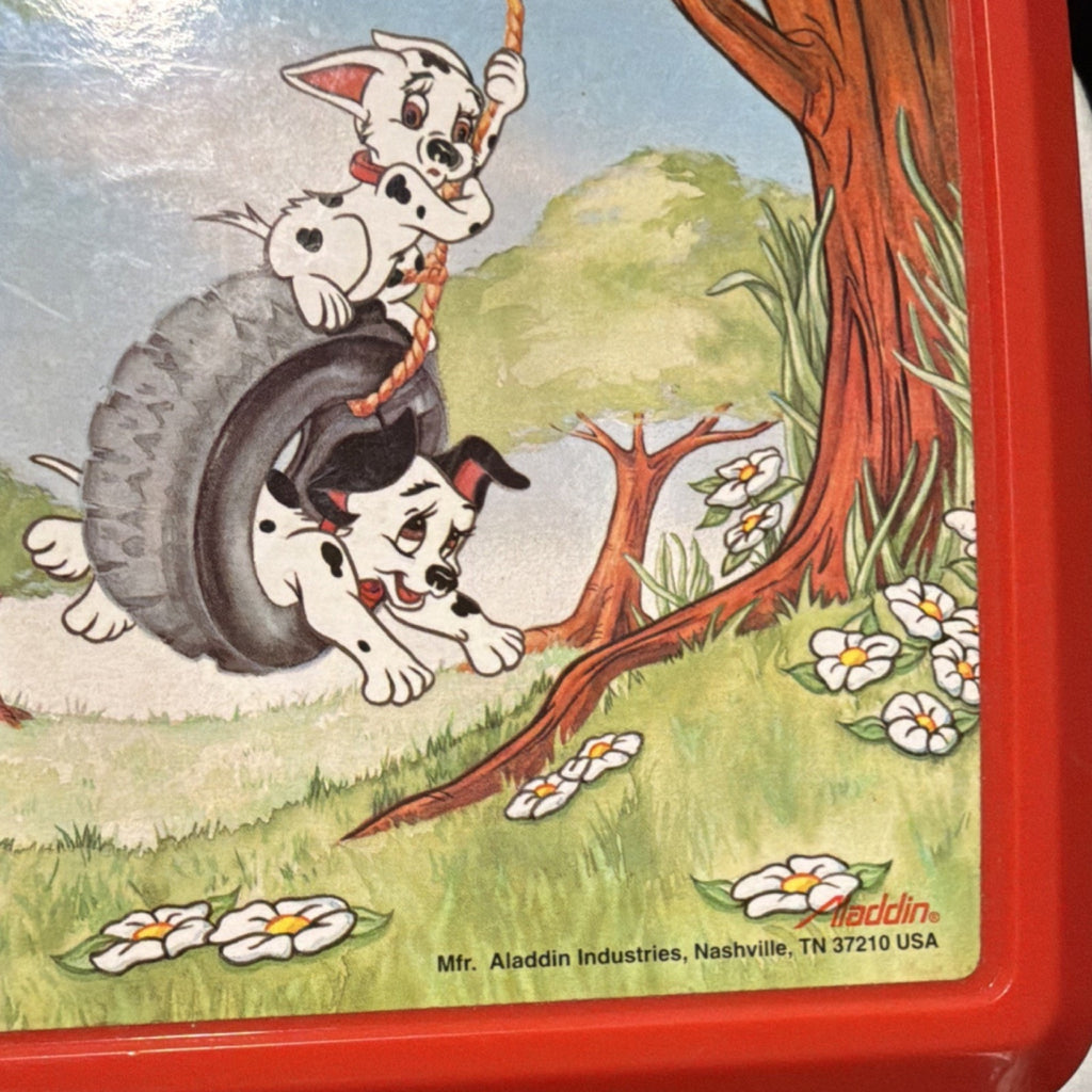 Brand New - Aladdin Disney 101 Dalmatians Red Lunchbox with Matching Thermos