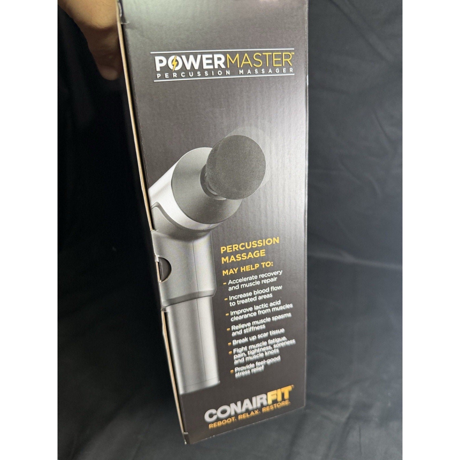 Conairfit Cordless Rechargeable Power Master Percussion Massager 4Speed Setting