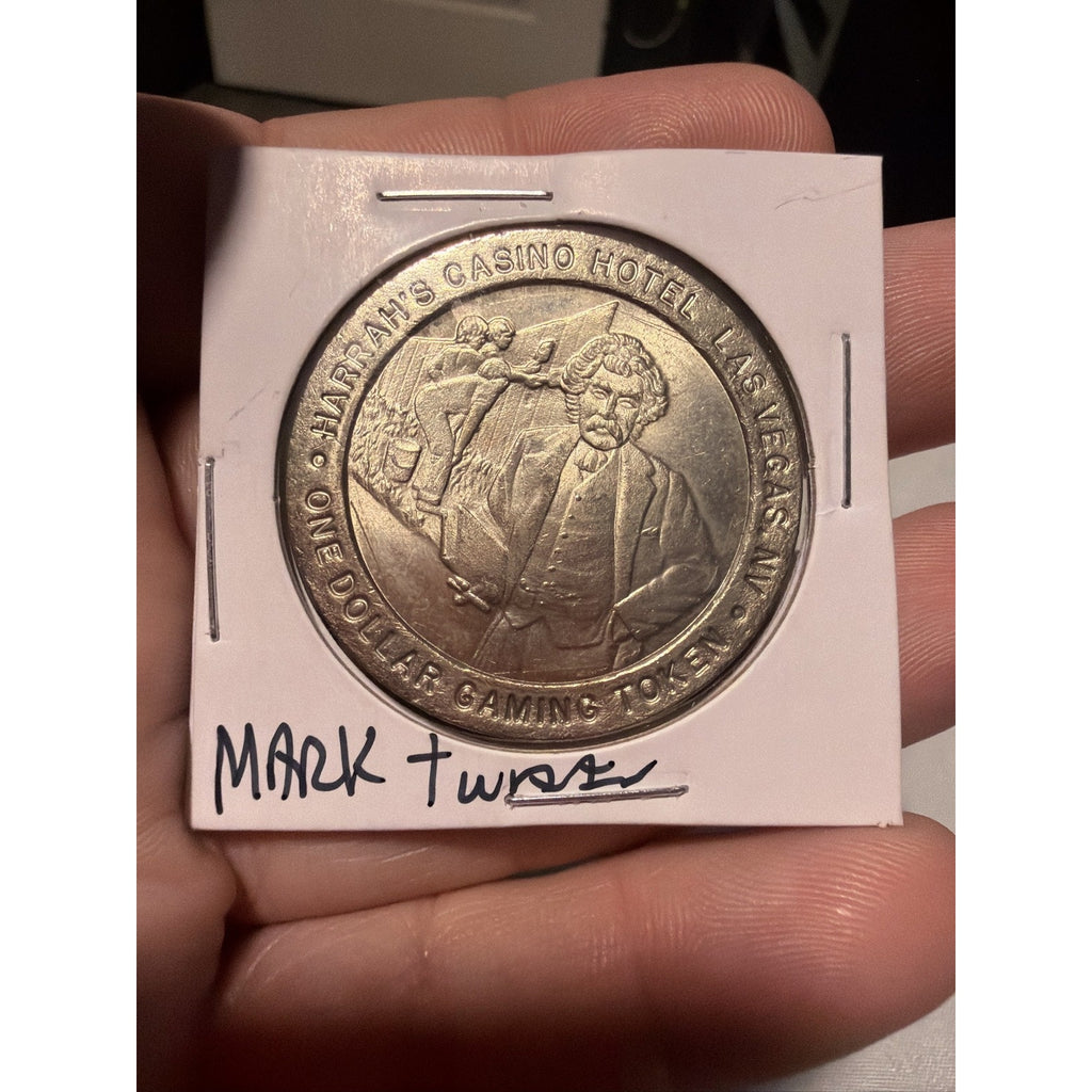 Harrahs Special Edition Mark Twain $1 Gaming Slot Token Historic