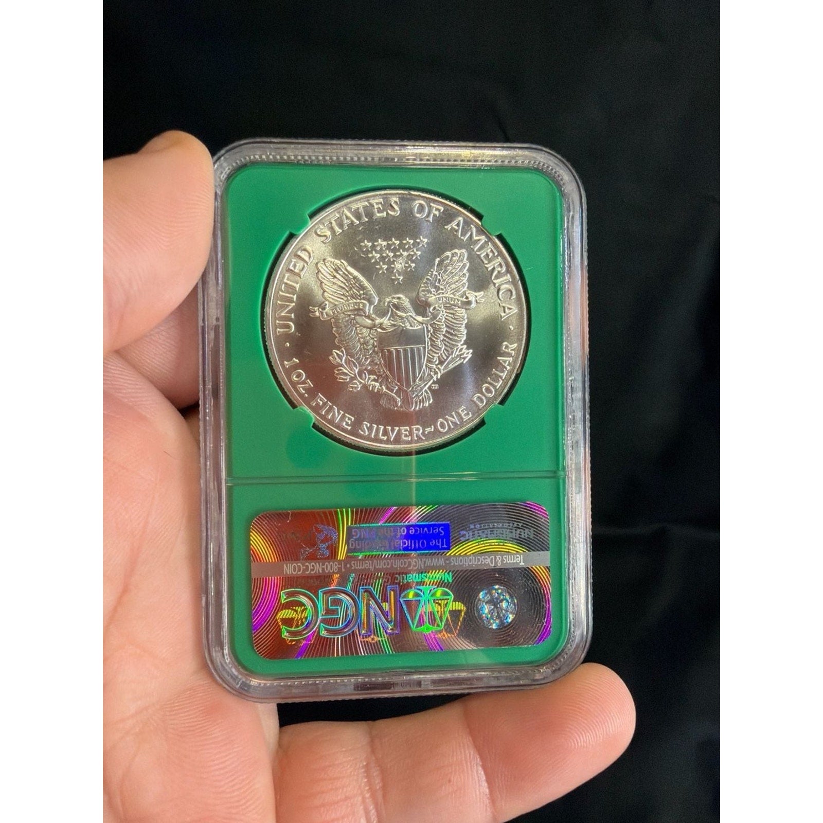 1991 American Silver Eagle NGC MS69 Green Label - From US Mint Sealed Box