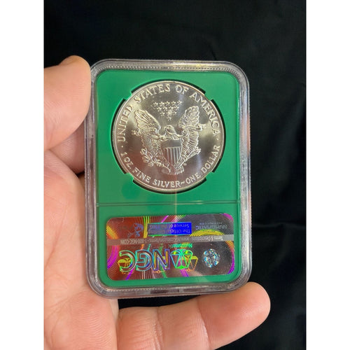 1991 American Silver Eagle NGC MS69 Green Label - From US Mint Sealed Box