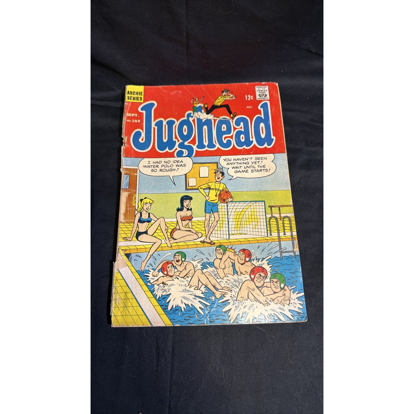 Jughead #160 Archie Comics 1968 Water Polo Betty Veronica 12c Vintage Poor